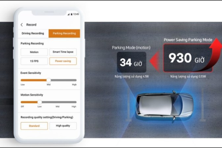 6 Kinh nghiệm mua camera hành trình cho ô tô tốt, chuẩn nhất 6 Chế độ giám sát khi đỗ xe (Parking mode) luôn hoạt động kể cả khi xe tắt máy