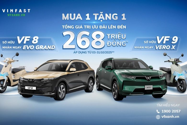 VinFast tri ân: Mua ô tô VF8/VF9, tặng xe máy điện 1 Loc Blog xe 15