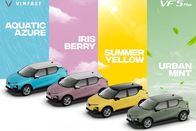 vinfast vf 5 plus có mấy màu