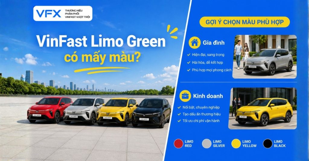 vinfast limo green có mấy màu