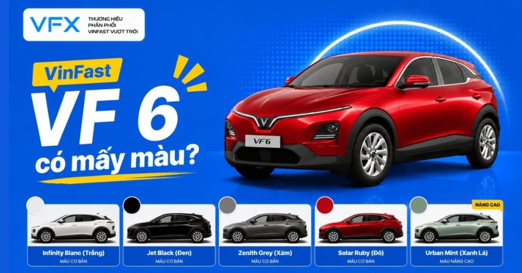 vinfast vf 6 có mấy màu