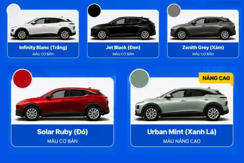 vinfast vf 6 có mấy màu