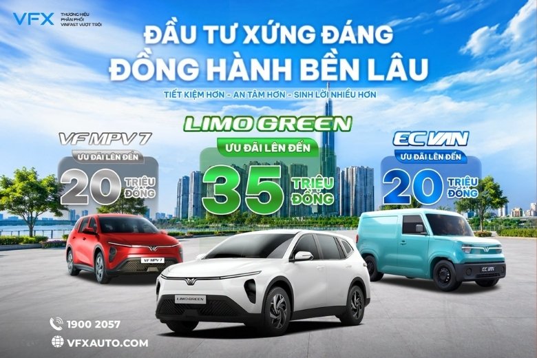 vinfast vfx trien khai loat uu dai o to dien trong thang 8